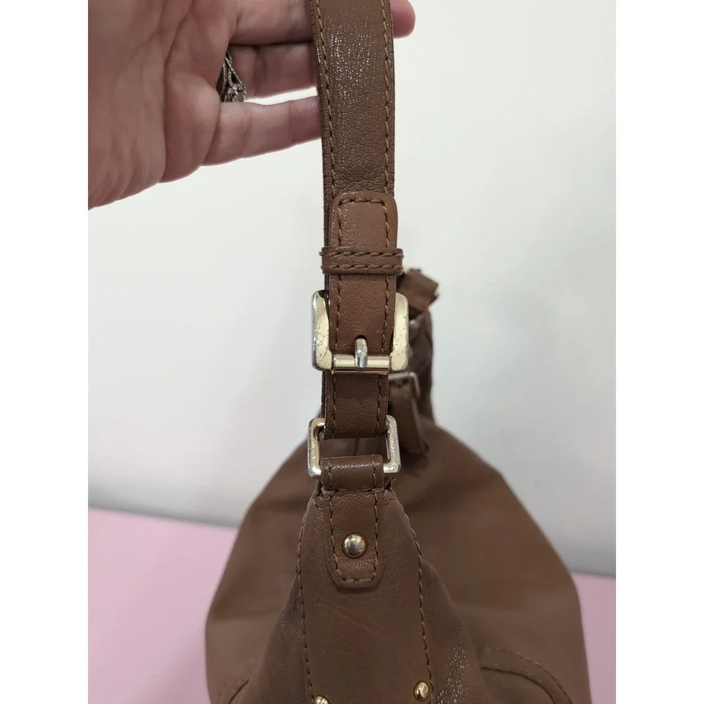 Michael Kors Tan/Carmel Leather Hobo Shoulder Bag